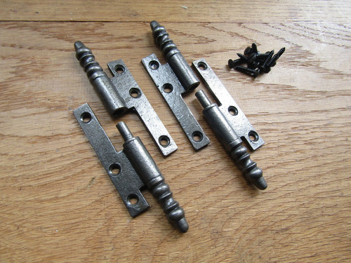 Pair rustic hinges - rustic,