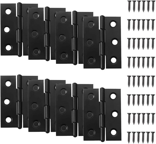 Pcs black door hinges inch - hinges, 2